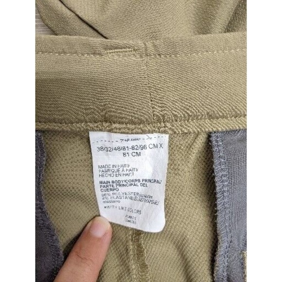 Adidas Mens Sz 38x33 Golf Pants Beige Performance Polyester Flat Front - Picture 8 of 9